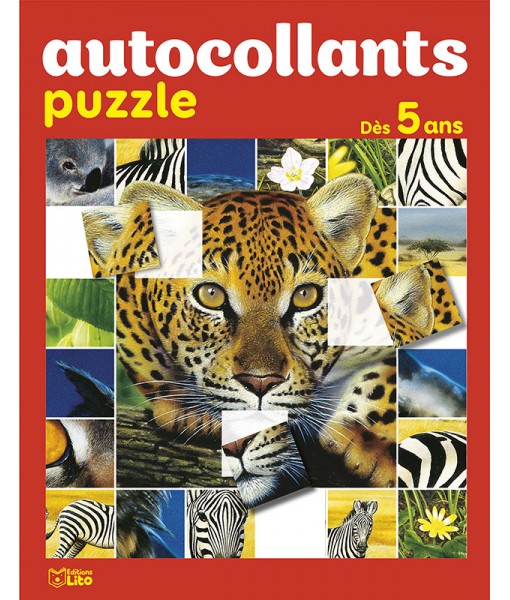 Autocollants puzzle animaux - Panthère