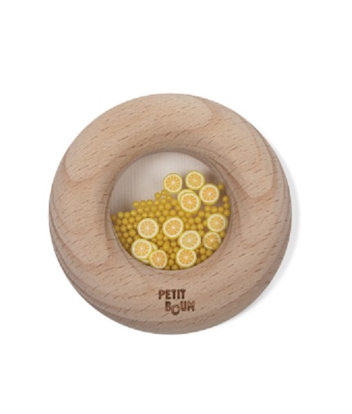 Hochet donut sensoriel citrons