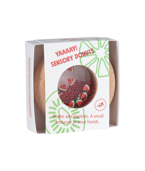 Hochet donut sensoriel pastèques