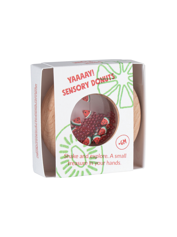 Hochet donut sensoriel pastèques