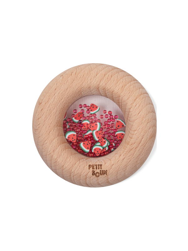 Hochet donut sensoriel pastèques