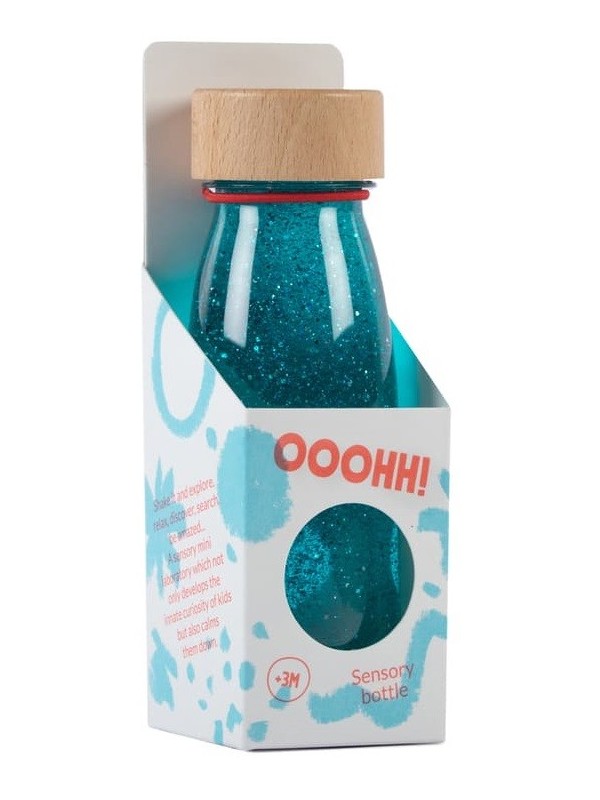 Bouteille sensorielle turquoise
