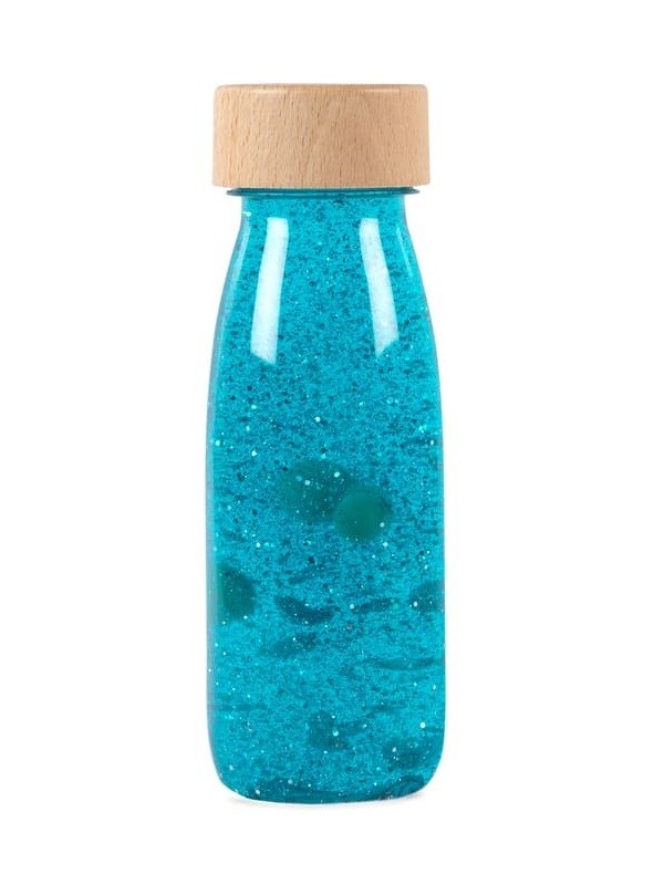 Bouteille sensorielle turquoise