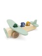 Avion en bois animaux