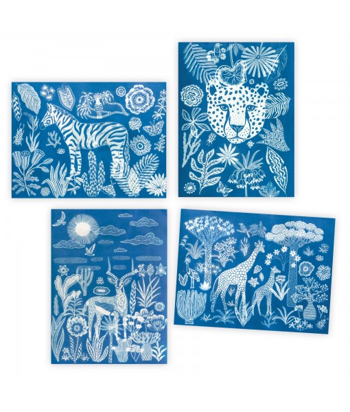 Savane nocturne - Cyanotype