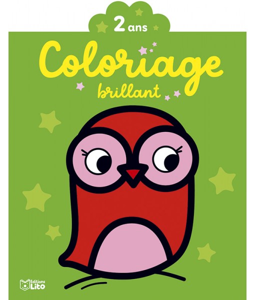 Coloriage brillant - Le hibou 18 mois