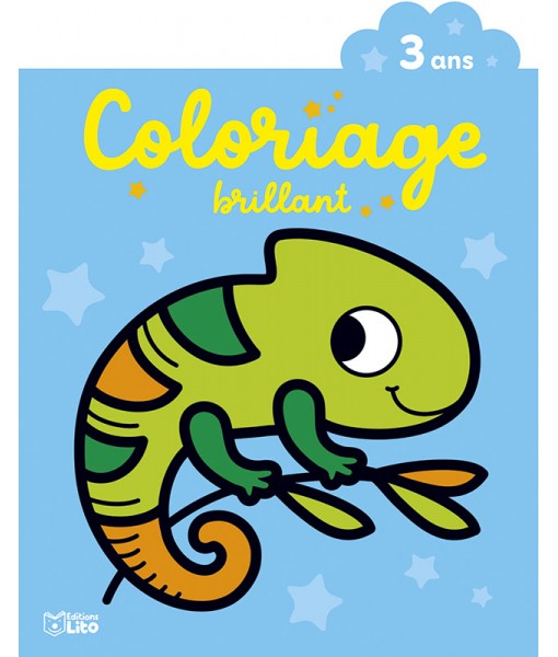 Coloriage brillant - Le cameleon 3 ans