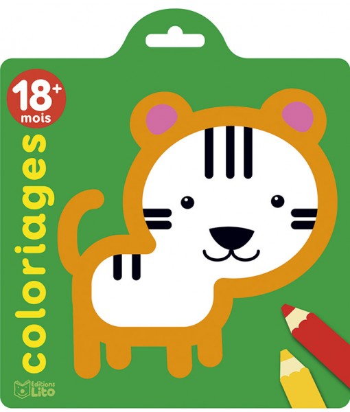 Coloriages des tout-petits - Le tigre 18 mois