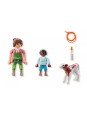 Duopack - Fermière et enfant avec veau