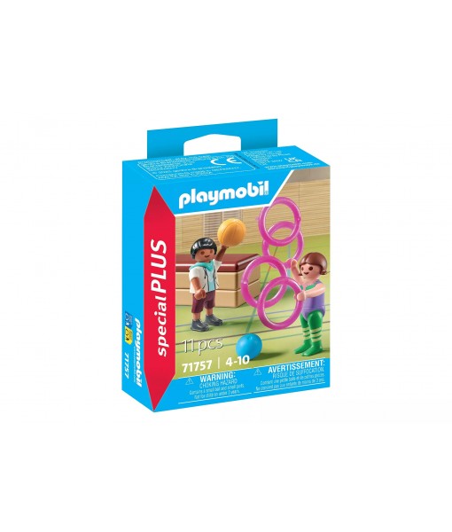 Special plus - Duo d'enfants avec matériel de gymnastique