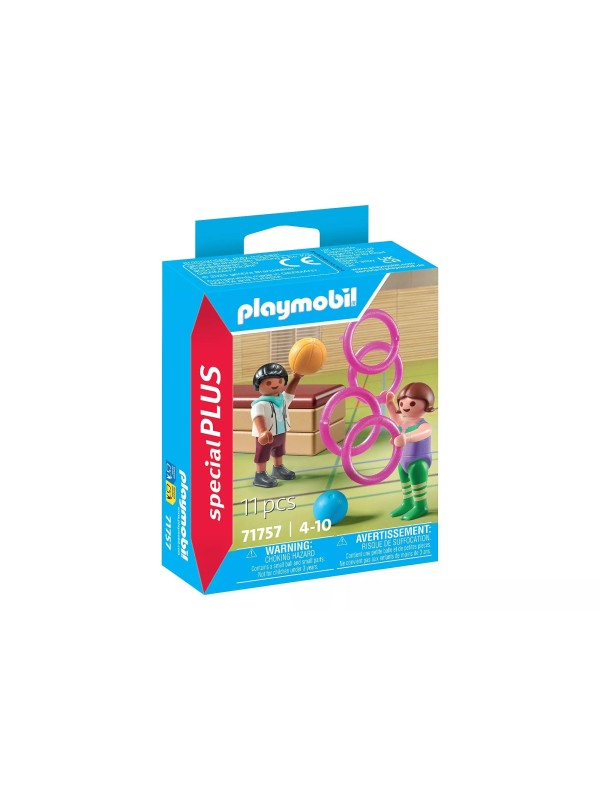Special plus - Duo d'enfants avec matériel de gymnastique