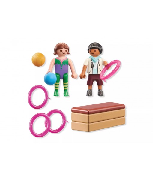 Special plus - Duo d'enfants avec matériel de gymnastique