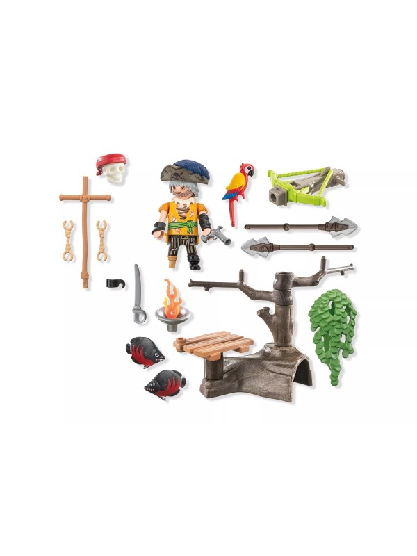 Pirates - Pirate avec arbalète et poissons à viser