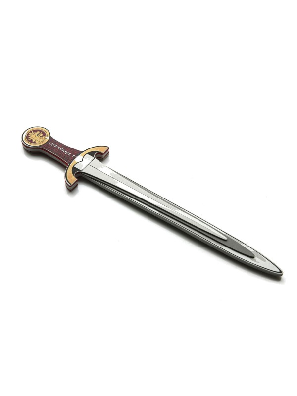 Epée de chevalier lion doré rouge