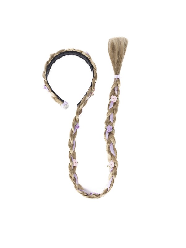 Serre-tête Raiponce avec tresse blonde