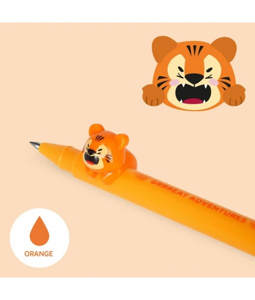 Stylo à encre gel avec animal décoratif - Tigre