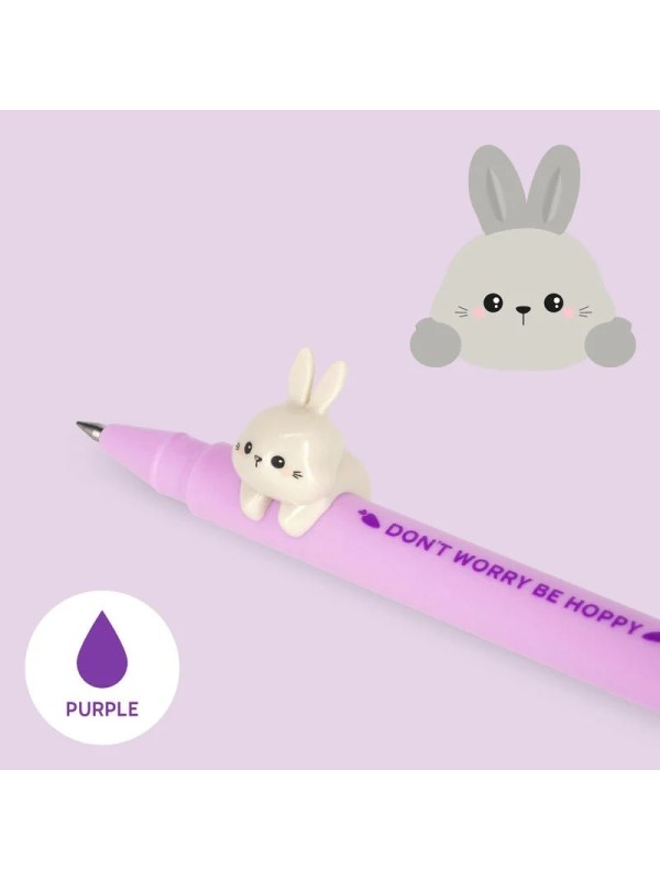 Stylo à encre gel avec animal décoratif - Lapin