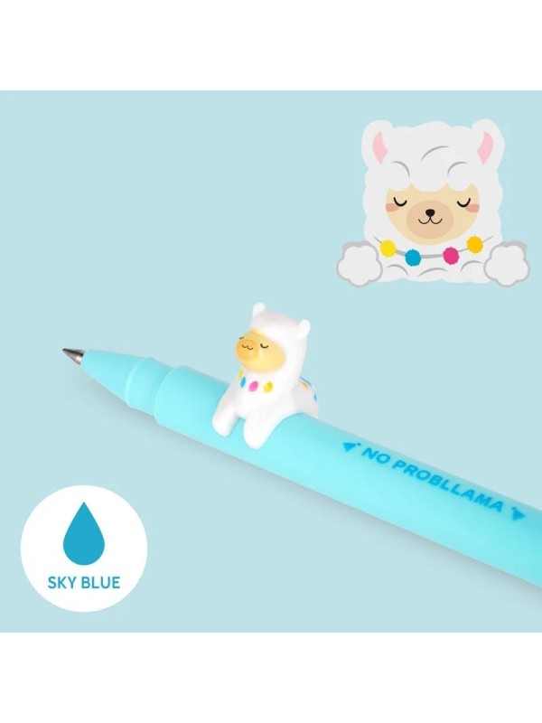 Stylo à encre gel avec animal décoratif - Lama