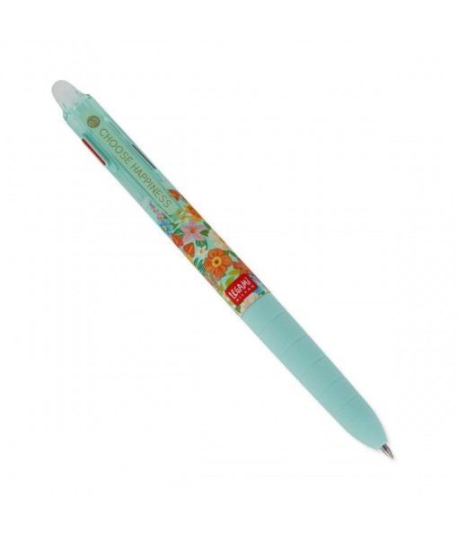 Stylo à encre gel effaçable 3 couleurs fleurs