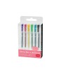 6 mini stylos gel paillettes