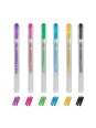 6 mini stylos gel paillettes