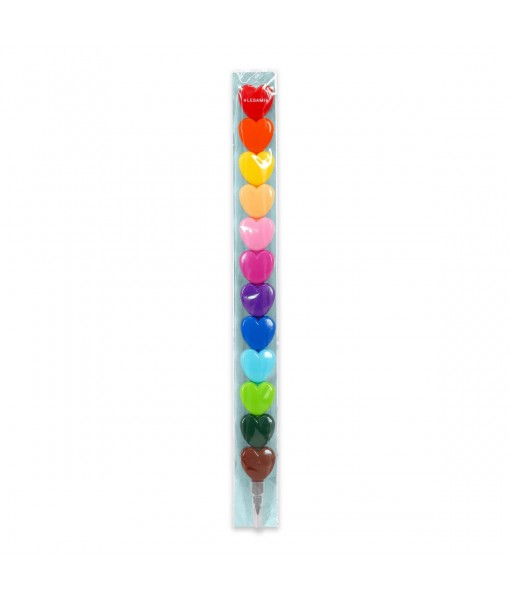 Crayons feutres empilables cœur