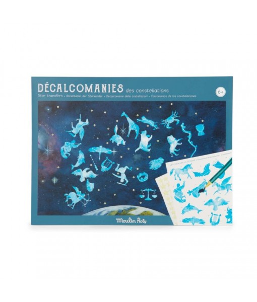 Carte du ciel avec décalcomanies Le jardin du Moulin Carte du ciel avec décalcomanies Le jardin du Moulin