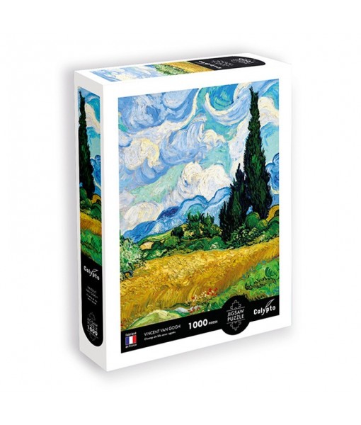Puzzle Champ de blé avec cyprès (Van Gogh) - 1000 pièces