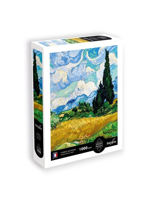 Puzzle Champ de blé avec cyprès (Van Gogh) - 1000 pièces