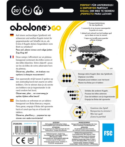 Abalone Go - jeu de voyage