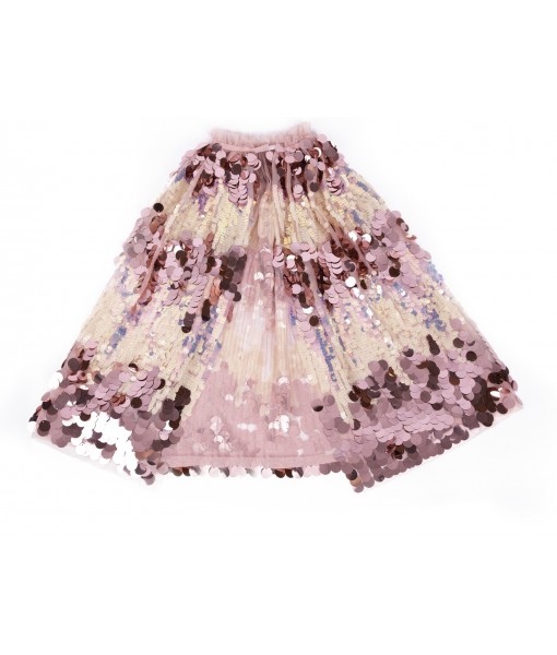 Cape pailletée brillante "the 5th Avenue" rose 4-6 ans