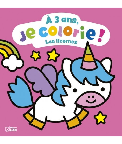 A 3 ans je colorie les licornes