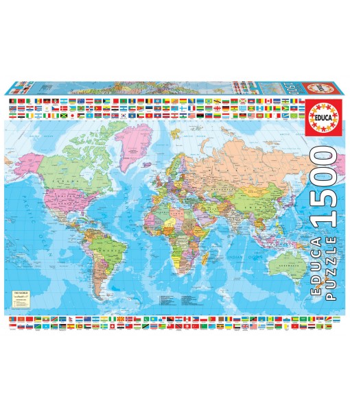 Puzzle Carte du monde politique - 1500 pièces