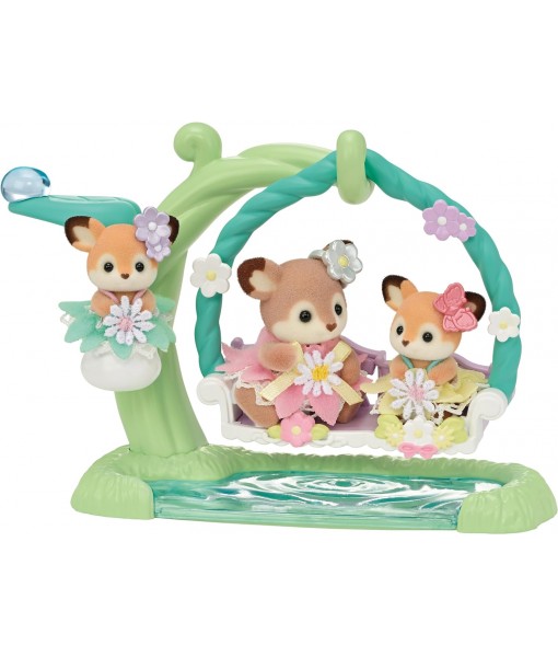 Bébés biche et balancelle