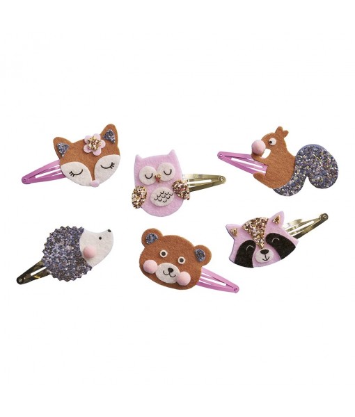 6 barrettes à créer - Pretty forest