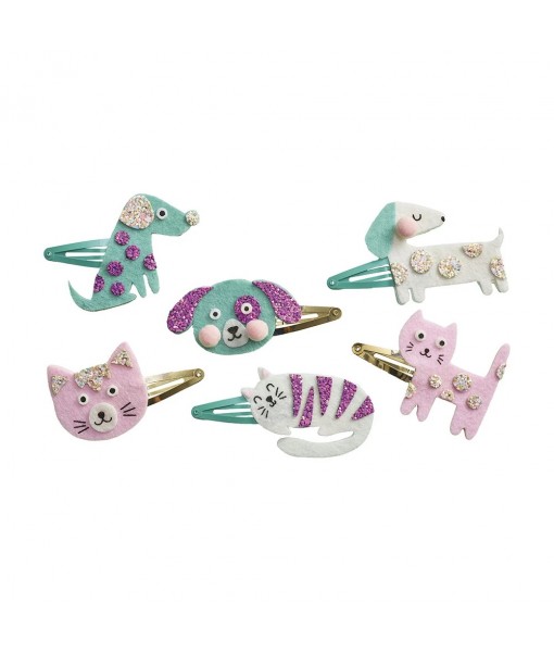 6 barrettes à créer - Little pets