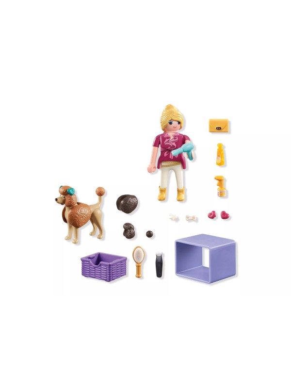 My life - Toiletteuse avec caniche et accessoires