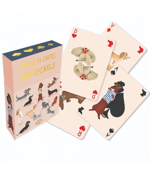 Jeu de 54 cartes Teckels club