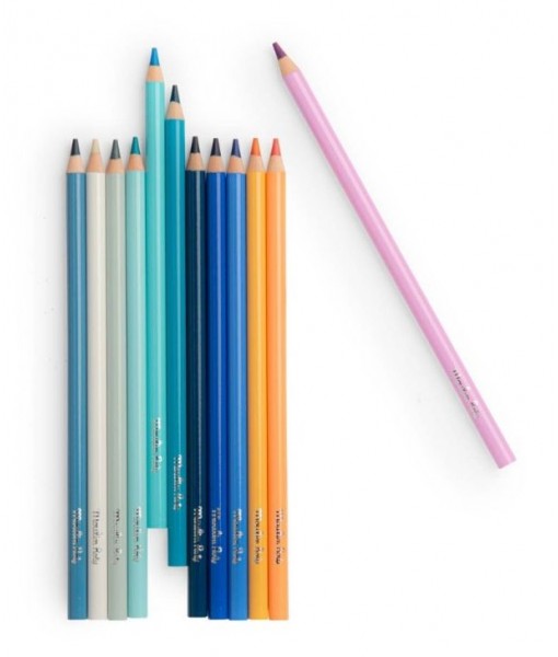 12 crayons de couleur Ciel et cartes L'explorateur