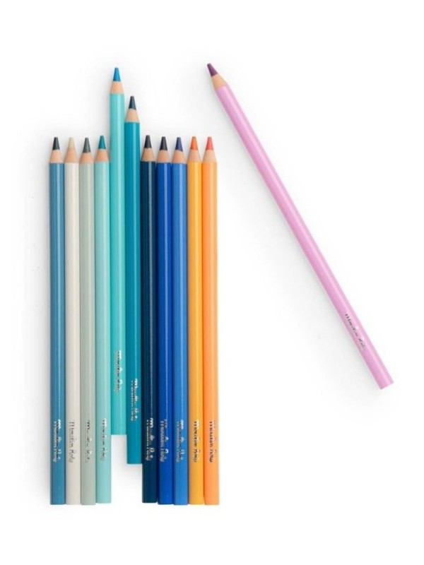 12 crayons de couleur Ciel et cartes L'explorateur