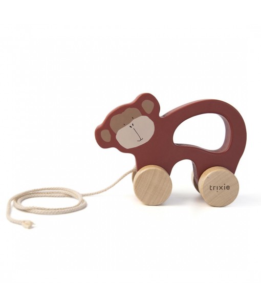 Jouet à tirer en bois - Mr Monkey