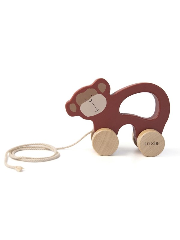 Jouet à tirer en bois - Mr Monkey