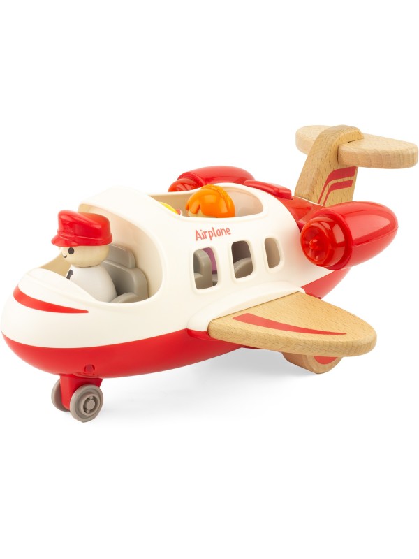 Avion de ligne bois et plastique son et lumière (Routoudou)