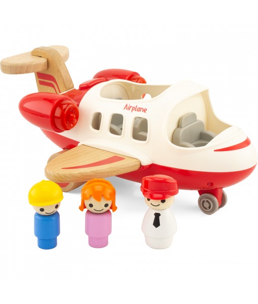Avion de ligne bois et plastique son et lumière (Routoudou)