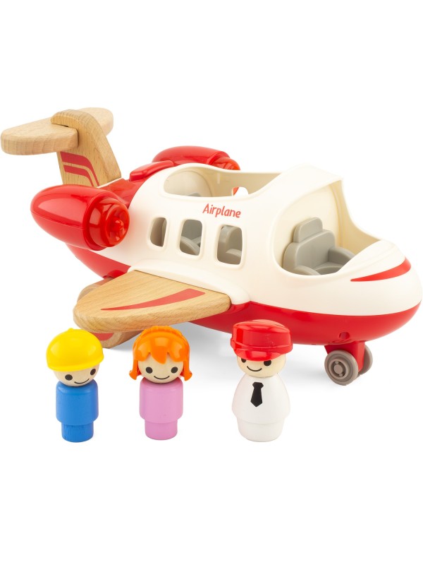 Avion de ligne bois et plastique son et lumière (Routoudou)