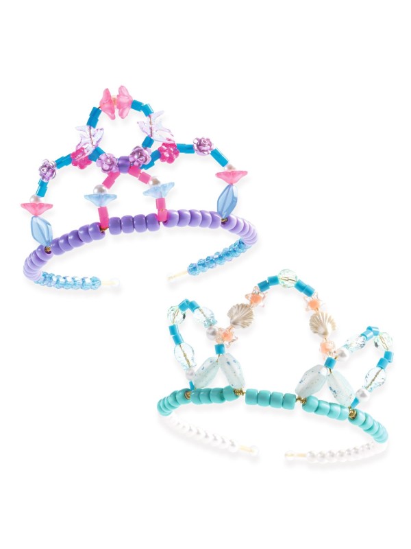 Oh les perles ! Duo de tiares bleu