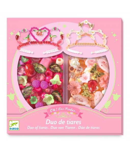Oh les perles ! Duo de tiares rose