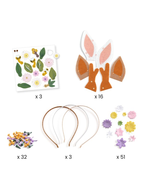 DIY - Flower friends - 3 serre-tête à créer