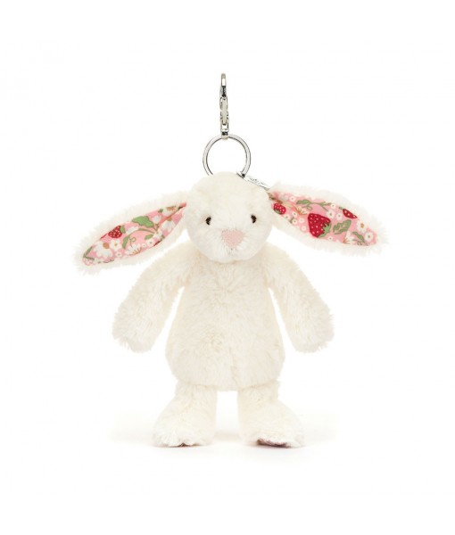 Blossom cream bunny berry bag charm