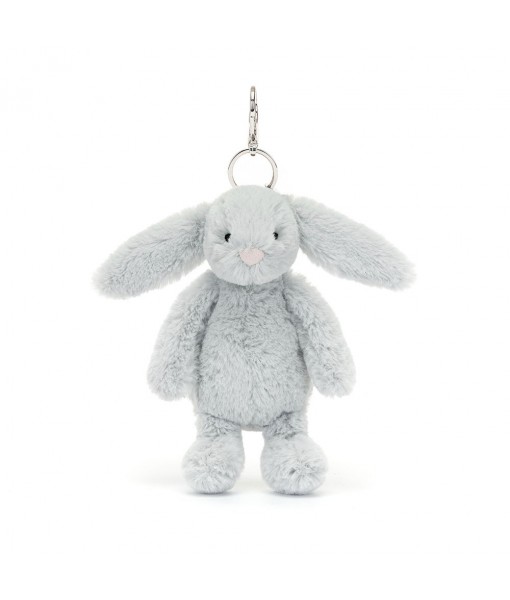 Bashful silver bunny bag charm